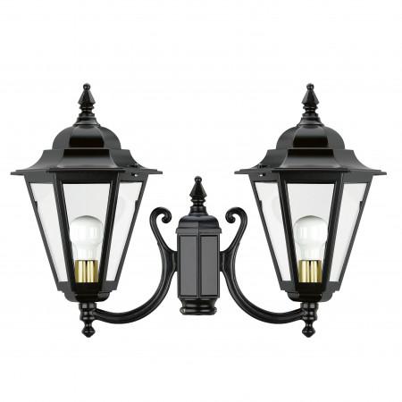 Luminaire extérieur pour mât 2 bras - Elite 6 IP43 - E27 2x70W noir - 5177_0