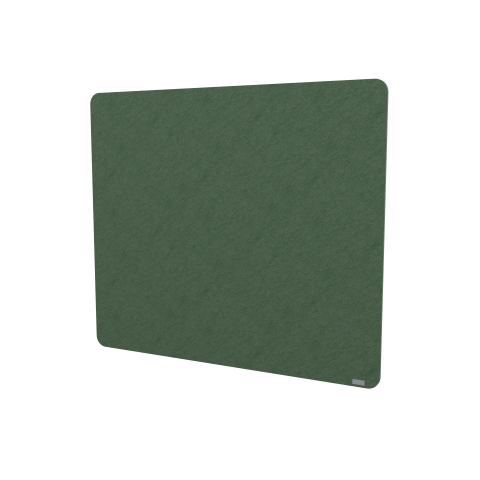 PANNEAU ACOUSTIQUE MURAL NAEL EN PET 12 MM - AVEC CHÂSSIS DE RENFORT AU DOS -FORME RECTANGLE - L 140 X H 120 CM - VERT AVOCAT