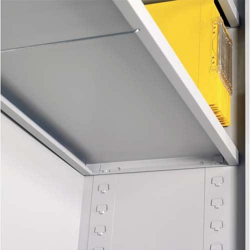 Pierre Henry - Lot de 2 tablettes noires pour armoire à portes battantes - Dimensions L119,4 x H2,5 x P37,5 cm_0