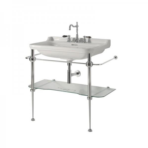 PIEDS LAITON CHROME AVEC TABLETTE 100 CM POUR WALDORF WD10055 - CRISTINA ONDYNA WD91951