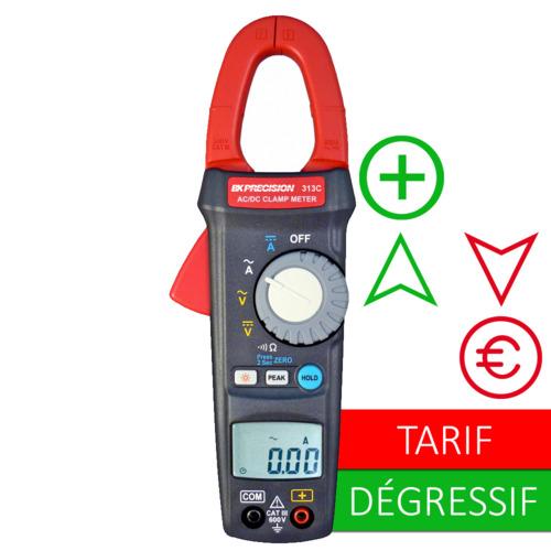 Pince multimètre TRMS AC - 600V/600A AC/DC, résolution 10mA, mâchoires 25mm - BK Precision BKPBK313C_0