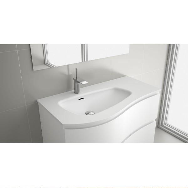 PLAN VASQUE MAM 900 COQUETTE À DROITE SOLID SURFACE 910 X 12 X 510 MM - SALGAR 87592