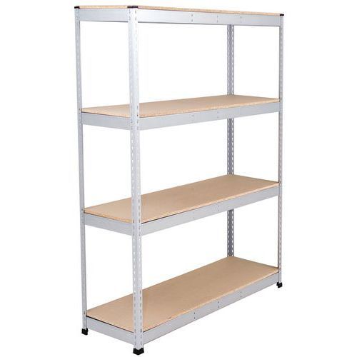 RAYONNAGE MANUTAN RAPID 1 2440X1525X915 4 TABLETTES AGGLO ÉPOXY BLEU