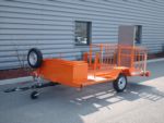 Remorque porte panneaux et feux tricolores de chantier sur mesure charge de 750Kg à 1100Kg_0