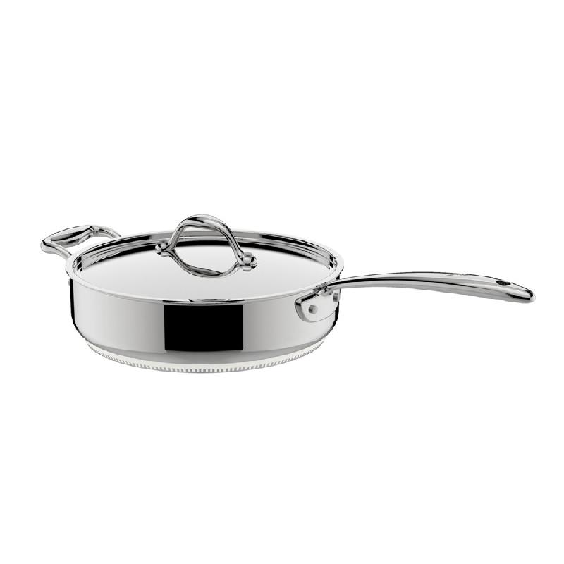 Sauteuse Accademia Logofusion avec son couvercle 26 cm -  330 cl Argent Rond Inox Lagostina 50.2x31.5 cm - 8002531533714_0