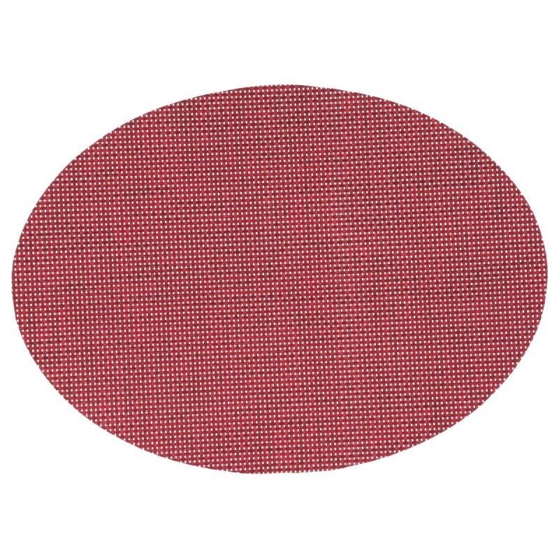 Set de table ovale en texaline rouge - Paris Prix_0