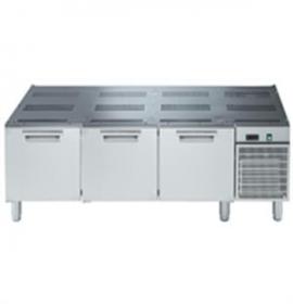 Soubassement réfrigéré - 3 tiroirs 1600 mm (-2°C à +10°C) - Acier inoxydable AISI 304 - Référence 371122_0
