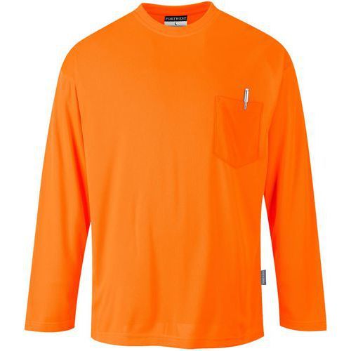T-SHIRT DAY-VIS MANCHES LONGUES À POCHE S579 - ORANGE - 5XL - PORTWEST