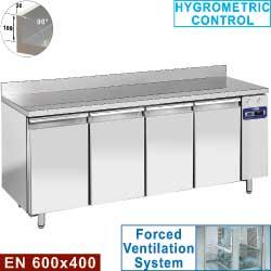 Table de congélation murale  ventilée  4 portes en 600x400  760 lit.(sans groupe)  tps4b/la_0