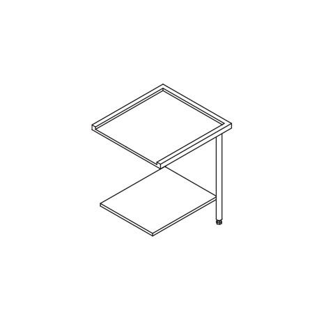 Table entrée/sortie en inox pour machines à paniers 600 x 500 - configuration en angle - 70206_0