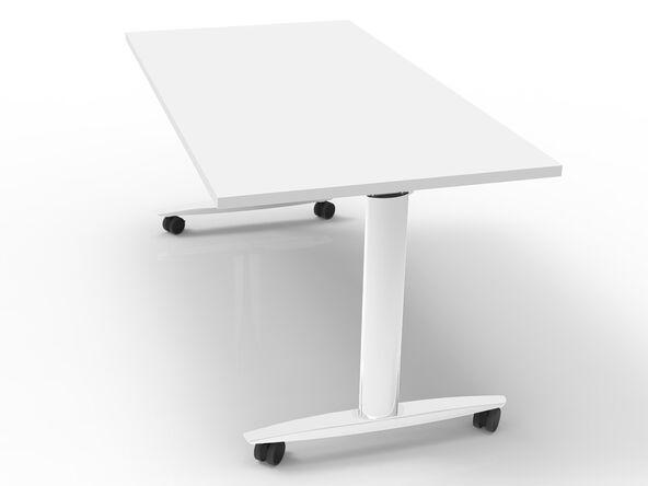 Table rabattable sur roulettes Flexi, plateau en mélaminé, strutcure en acier_0