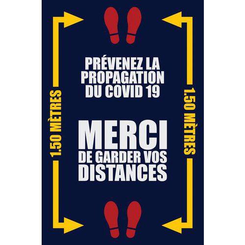 TAPIS IMPERIAL IMPRIMÉ MERCI DE GARDER VOS DIST.BLEU120X180 - NOTRAX