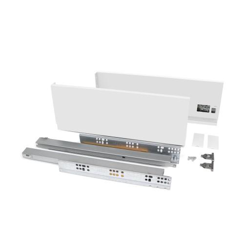 TIROIR EN KIT - CÔTÉS MÉTAL 131 MM - 40 KG - L 350 MM - BLANC - VERTEX EMUCA