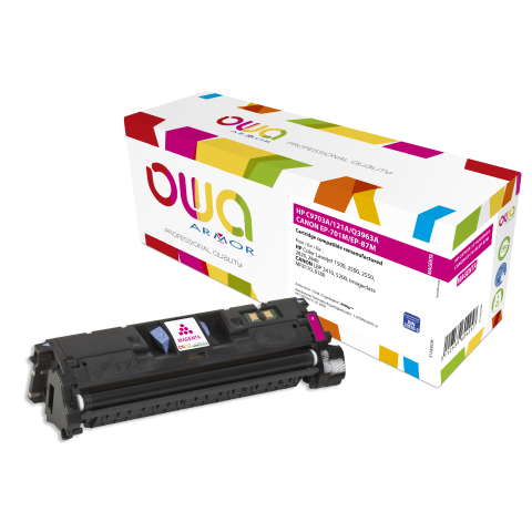 TONER REMANUFACTURÉ OWA - STANDARD - MAGENTA - POUR HP C9703A, Q3963A, CANON 701M, EP-87M