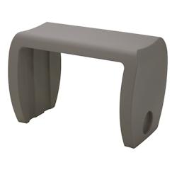 Tramontina-Tabouret/table basse Vira 37x42cm H60cm. Polyéthylène rotomoulé ciment. - gris plastique 92722210_0
