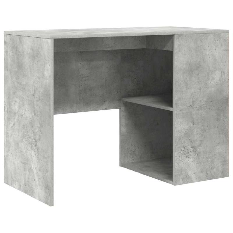 VidaXL Bureau Gris béton 102 x 50 x 75 cm Bois d'ingénierie Modèle Solaris Classique - 869541_0