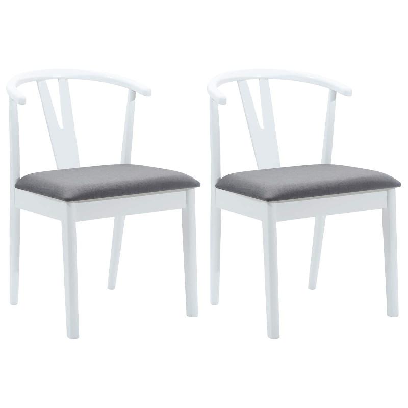 VidaXL Chaise de salle à manger 2 pcs Blanc et Gris Modèle Orion Plus - 42020406_0