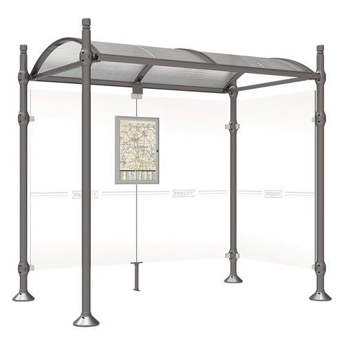 ABRI BUS PROVINCE 2.50 M 1 BARDAGE LAT. CITY GRIS PROCITY - PROCITY