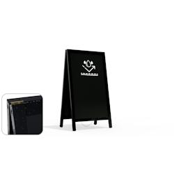 ALLboards Chevalet stop-trottoir étanche 78×44 cm cadre NOIR - PK63WRBK_0