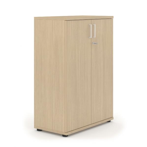 Armoire basse de bureau avec étagères - MDF mélaminé - serrure 3 points - Marque Rolléco_0