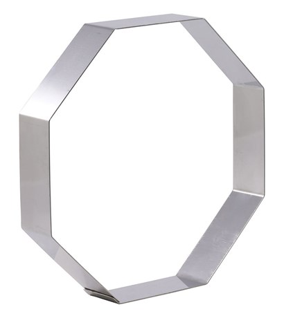 CADRE HEXAGONE INOX 18 X 4.5 CM