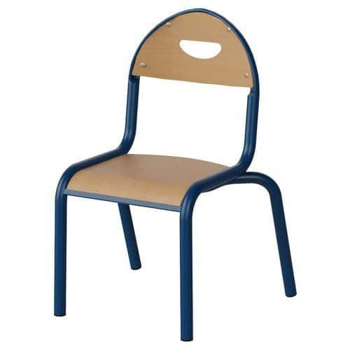 CHAISE MALIBU 4P T1 - ASS/DOS HÊTRE / ACIER BLEU 5005 - MANUTAN EXPERT