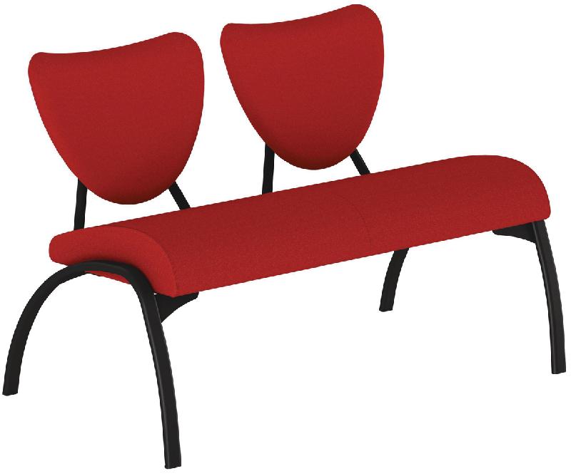 CHAUFFEUSE AINHOA 2 PLACES PIÈTEMENT NOIR TISSU COLORIS ROUGE - MANUTAN COLLECTIVITÉS