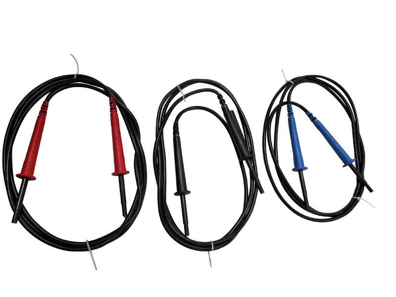 CHAUVIN ARNOUX - Jeu de 3 cordons haute tension simplifiés pour contrôleur d'isolement 10/15KV CA 6550 et CA 6555_0
