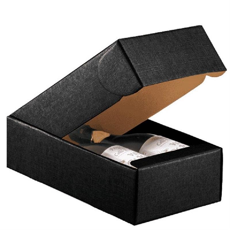 Coffret 2 bouteilles carton noir 34x18,5x9cm - par 30_0