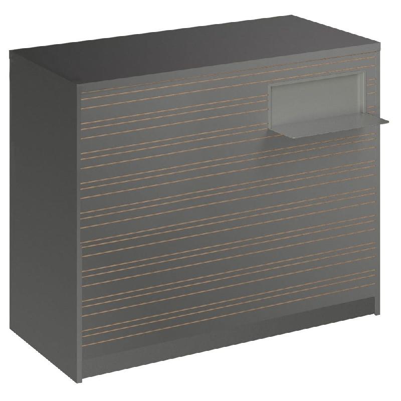 Comptoir Vertigo H T04nat. Spl.Droit L120cm 2tabl.Couliss.4tab.Amovib.Grisalu_0