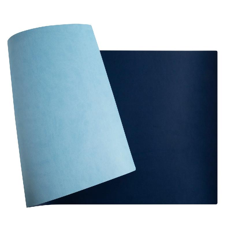 Exacompta - Réf. 29164E - 1 Sous main souple PU bicolore - 43x90cm - Marine/ciel - bleu matière synthétique 29164E_0