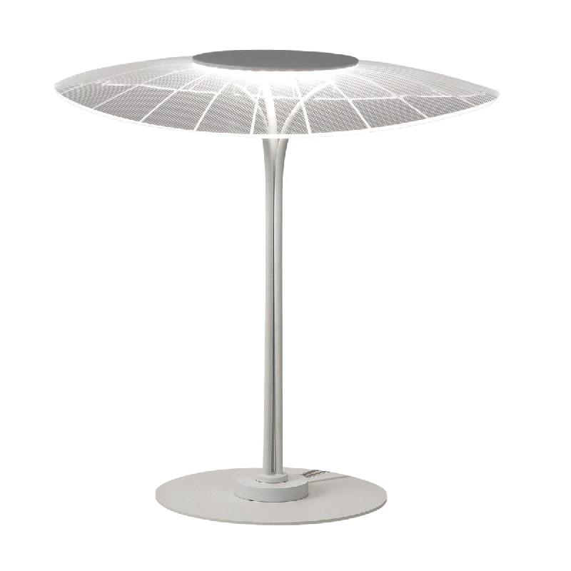 Fabas Luce Lampe De Table Led Vela 12 W 3000 K 1100 Lm En Métal Et Méthacrylate Blanc - Design Moderne, Intensité Variable Et Structure Élégante_0