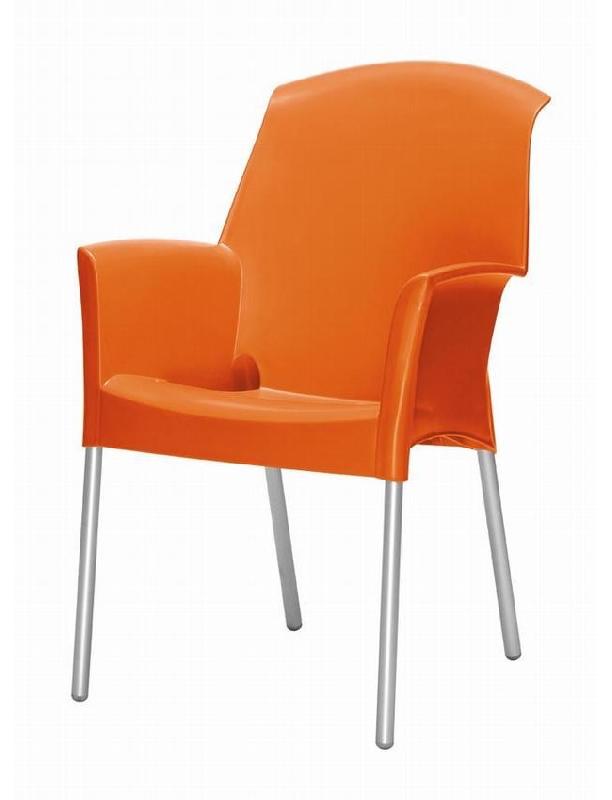 Fauteuil Jakarta - coque en polypropylène et pieds en aluminium_0