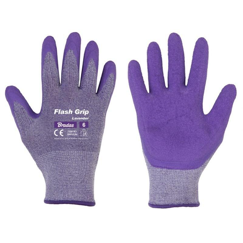 Gants de jardinage femme Flash Grip, en latex, taille 6/XS, coloris lavande - RWFGLR6_0