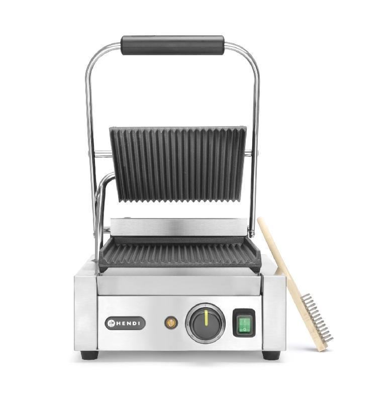 Grill de contact modèle simple complètement rainuré 220x230mm HENDI_0