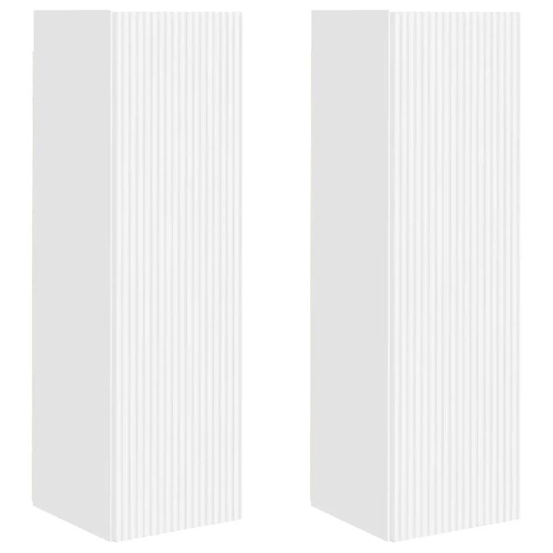 Helloshop26 - Meuble TV mural design moderne 30 x 31 x 100 cm avec rangement pratique en bois d'ingénierie blanc 02_0054986 - blanc Bois massif 30002_0