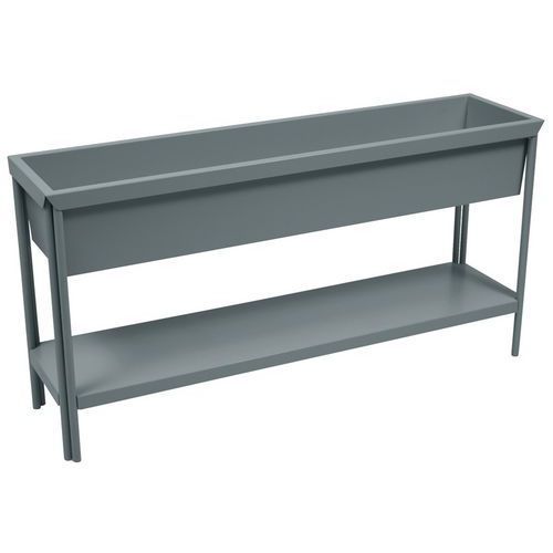 JARDINIÈRE TERRAZZA FORMAT MOYEN GRIS ORAGE - FERMOB