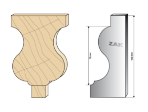 JEU DE 2 FERS ZAK534045 HAUTEUR 100MM