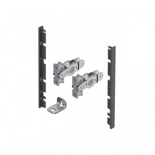 KIT RACCORD FAÇADE DE TIROIR À L'ANGLAISE AVANTECH YOU-H139MM-ANTHRACITE HETTICH