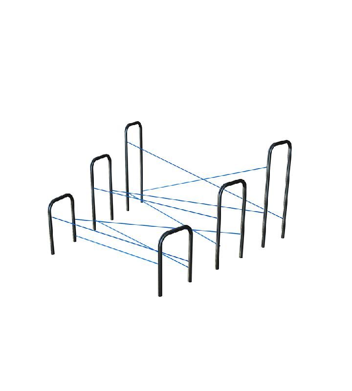 Pont OCR en acier galvanisé thermolaqué pour Parcours du Combattant_0