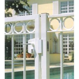 LOCINOX SERRURE POUR TUBE CARRE OU RECTANGLE DE 30-40-50MM BLANC