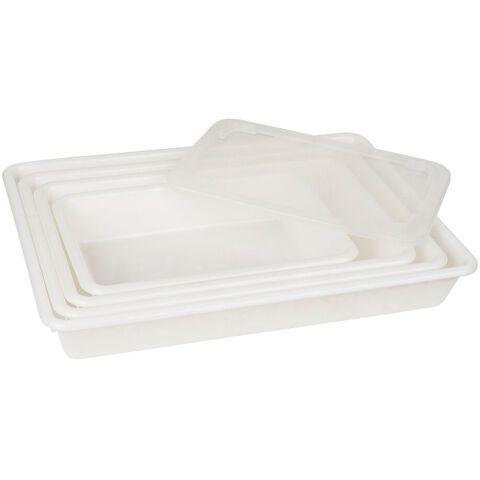 LOT DE 2 - BAC RECTANGULAIRE PLAT PEHD 43.5X28.5X8 CM