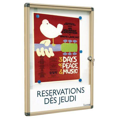 MINI VITRINE D'AFFICHAGE EXTÉRIEUR ALCAOR SABLE FORMAT A4 4 FEUILLES - PLANORGA