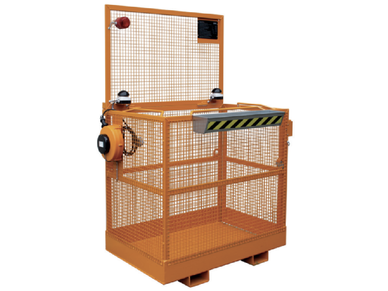 Nacelle industrielle chariot élévateur avec garde-corps et  plancher antidérapant_0