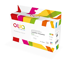 PACK DE 4 CARTOUCHES D'ENCRE REMANUFACTURÉES OWA - STANDARD - NOIR CYAN MAGENTA JAUNE - POUR EPSON T7021, T7022, T7023, T7024