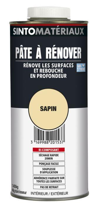 Pâte à rénover sans styrène avec durcisseur 45g sapin cartouche 1,455kg - SINTO - 820193 - 589343_0