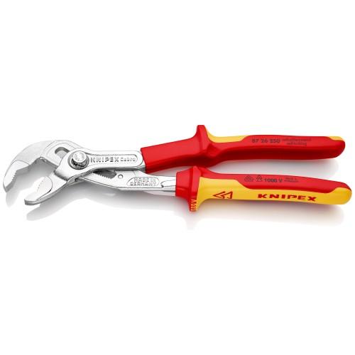 PINCE MULTIPRISE COBRA® 250 MM - GAINAGE BI-MATIÈRE - ISOLÉE 1000V - CAPACITÉ 46MM KNIPEX