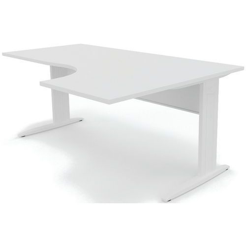 PLAN COMPACT 180X80X120 CM RETOUR DROITE BLANC/BLANC - EOL