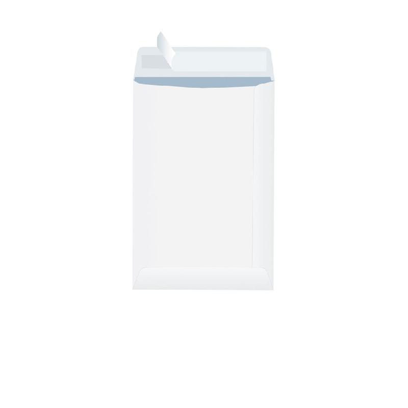 POCHETTE RAJA VELIN BLANC C5 - 229 X 162 MM - 90G SANS FENETRE - BANDE AUTOADHESIVE - BOÎTE 500 UNITES