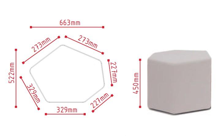 Poufs d'accueil finition tissu - MDD - Beige Blazer, Bas_0